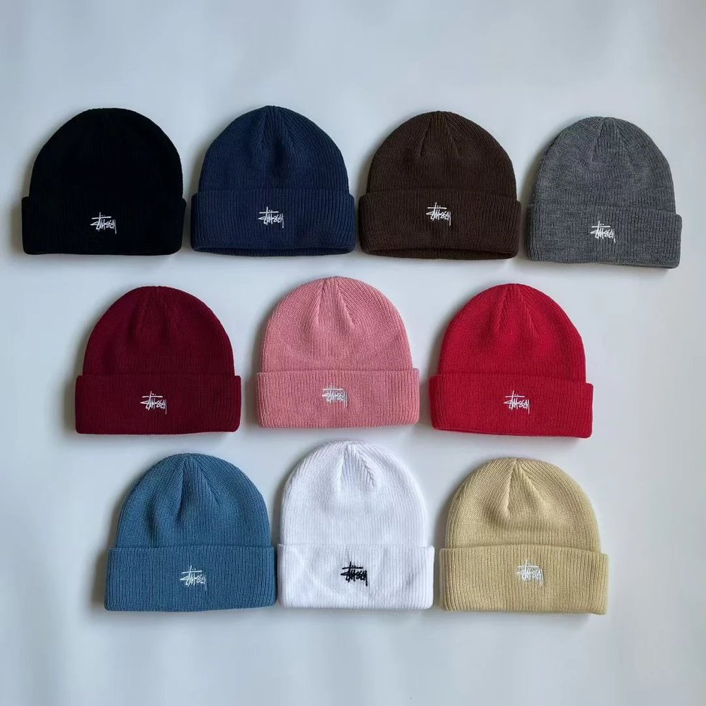STSY Mũ Dệt Kim logo Nhỏ Thêu STUSSY Mũ Len STUSSY Mũ Lạnh Unisex