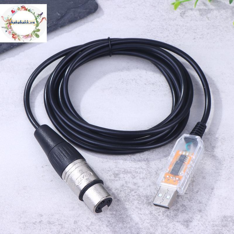Haha Bộ chuyển đổi giao diện USB sang DMX QLC DMX512 Máy tính PC Bộ điều khiển chiếu sáng sân khấu B