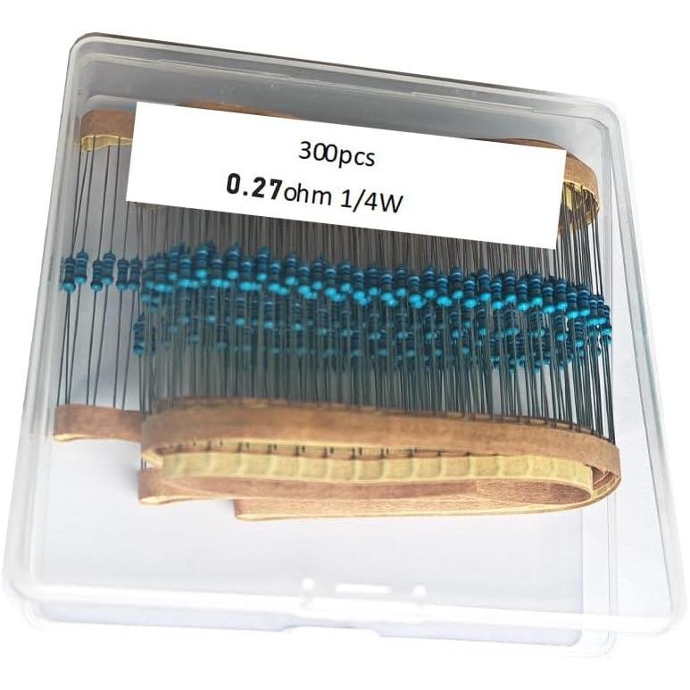 0,27 1 / 4W, 0,27R1 / 4W, 0,27 ohm, 0,27 R 1 / 4W, 0,27Ωresistor, điện trở 0,27 ohm, Điện trở kim lo