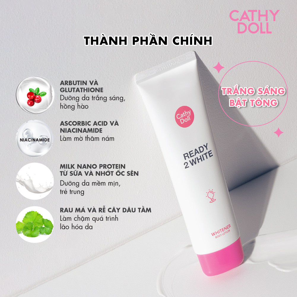 Sữa Dưỡng Thể Sáng Da Cathy Doll Ready 2 White Whitener Body Lotion 150ml | BigBuy360 - bigbuy360.vn