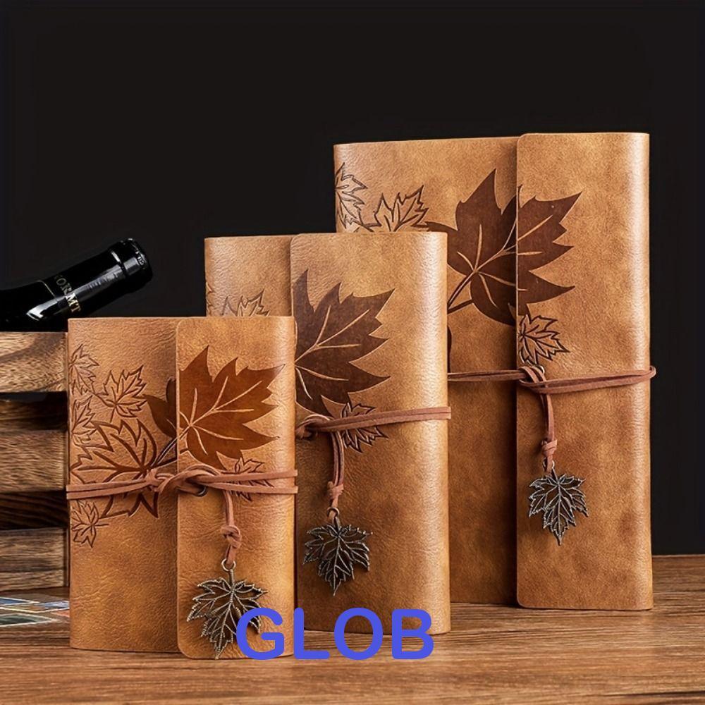 GLOB Travelers Vintage Notebook, A7 / A6 / A5 Da PU PU Kraft Notebook, Loose-leaf Notebook Notepad L