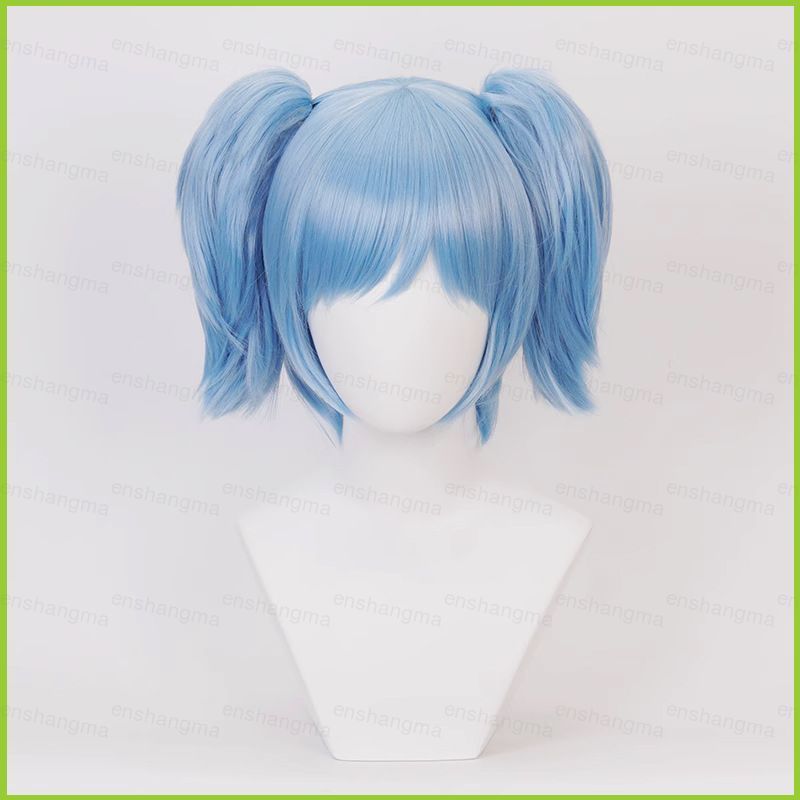Đầu Shiota Nagisa PS2 Sally màu xanh, tóc giả cosplay anime chịu nhiệt, phù hợp Halloween và party