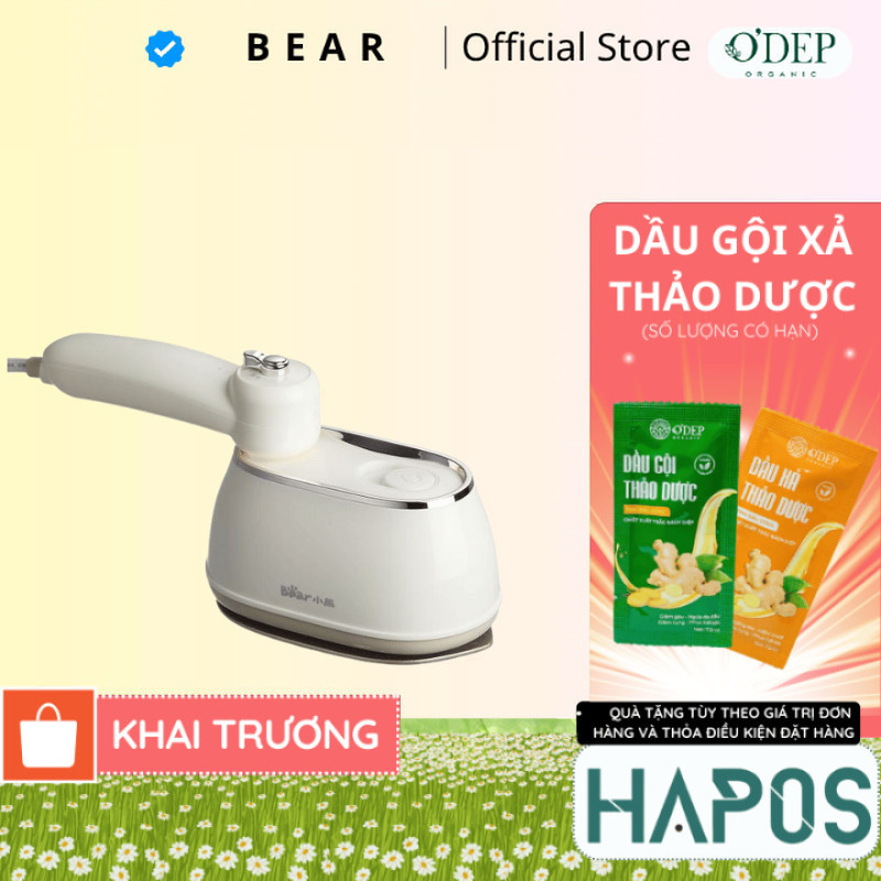 Bàn ủi hơi nước cầm tay Bear DYD-J10Q1, 2 In 1 Ủi nước/ khô nhanh tiết kiệm thời gian, BH 18 Tháng -
