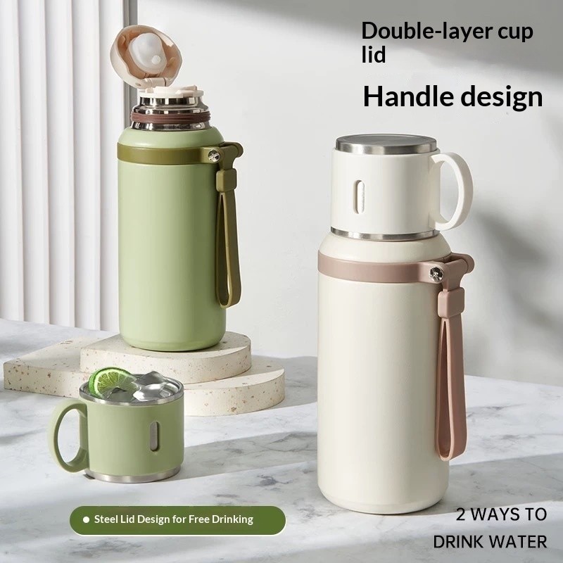 316 stainless steel insulated cup with steel lid, simple design, high aesthetic appeal for girls, po