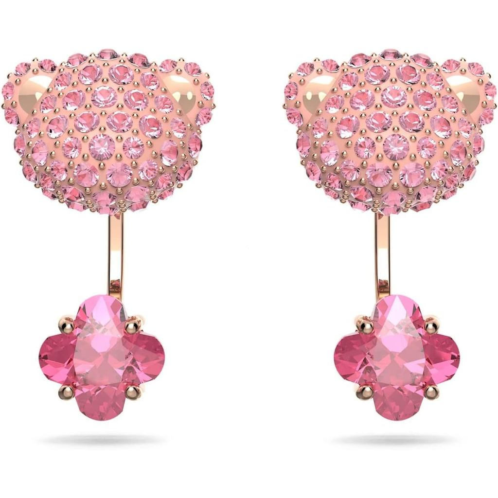 Áo khoác bông tai SWAROVSKI Gấu Hồng