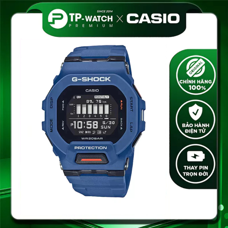 Đồng Hồ Nam Dây Nhựa Casio G-Shock GBD-200-2DR Chính Hãng - GBD-200-2 Bluetooth