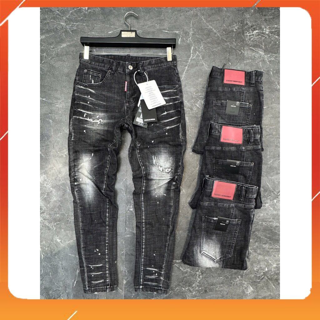Quần jean nam DSQ xám fom biker hàng Quảng châu