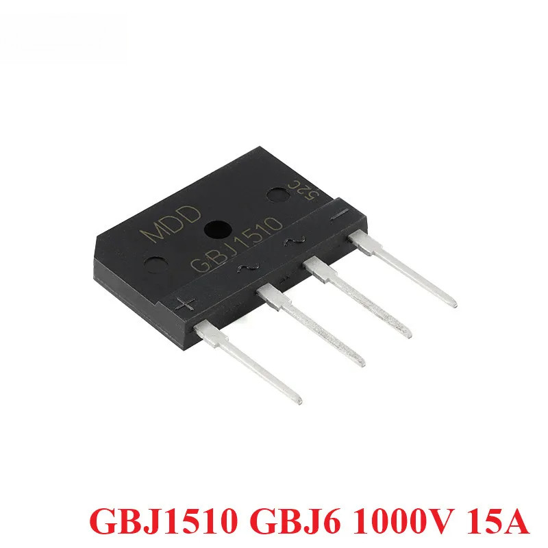 5 Cái / 1 GBJ1510 GBJ6 1510 1000V 15A Bộ Chỉnh Lưu Cầu Silicon
