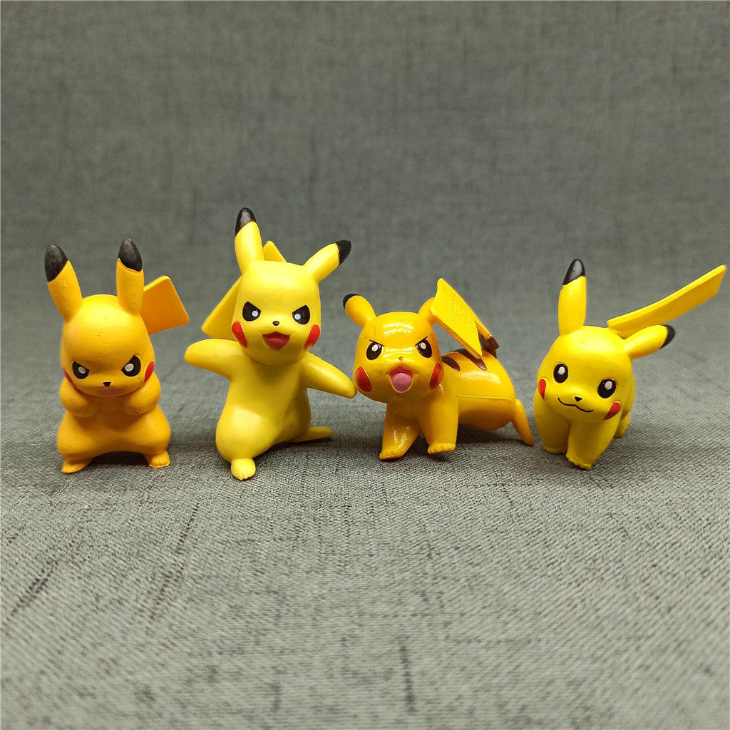 Hàng chính hãng số lượng lớn Pokemon Pikachu Pikachu Pikachu Búp bê hoạt hình Hình Đồ chơi trang trí