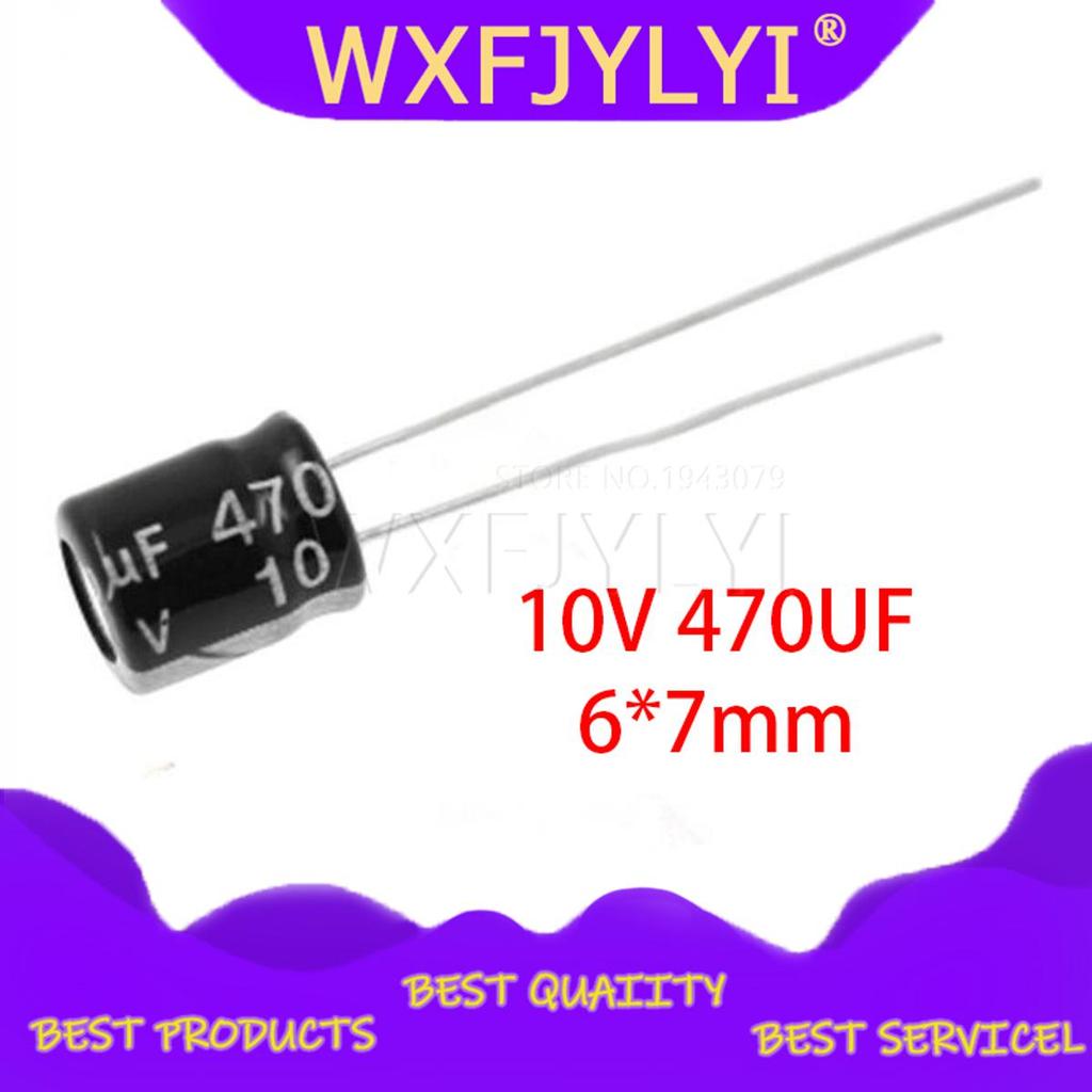 Bộ 50 Higt Chất Lượng 10V 470UF 6X7mm 470UF 10V Tụ Điện Phân
