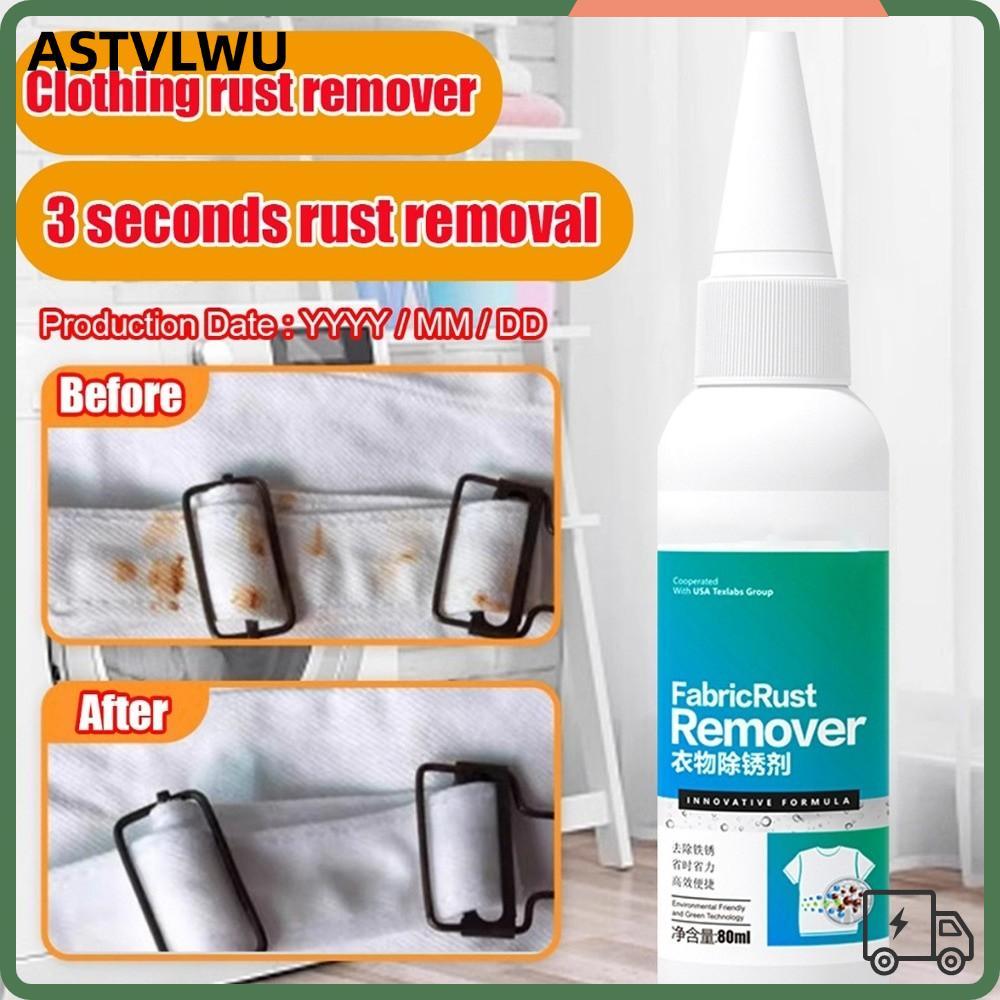 ASTVLWU Vải Tẩy Rỉ Sét, Cho Đồng Rỉ 80ml Quần Áo Tẩy Rỉ Sét, Trà Rỉ Bụi Bẩn Loại Bỏ Nước Rỉ Sét Tẩy