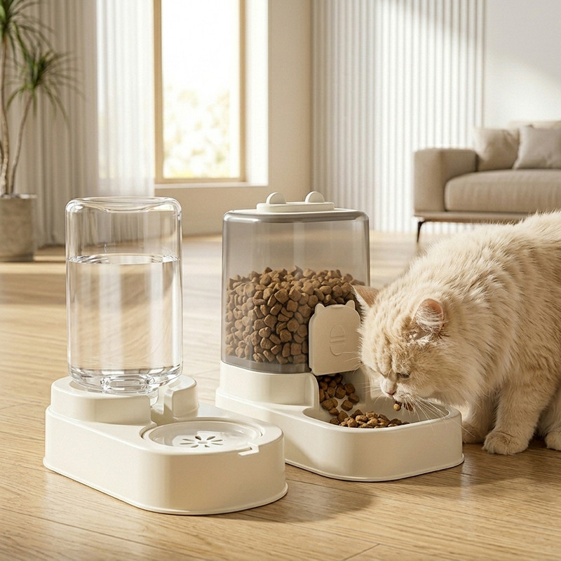 Máy cấp nước & bình nước tự động 2 trong 1 Pawbient Kibble Pet Feeding Station