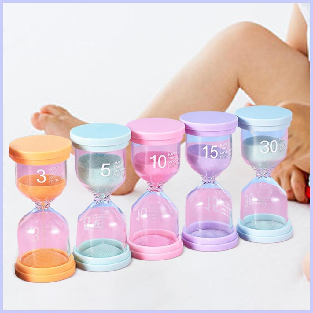 Hẹn giờ đồng hồ cát 3 phút / 5 phút / 10 phút / 15 phút / 30 phút Hẹn giờ cát Nhiều màu đầy màu sắc 