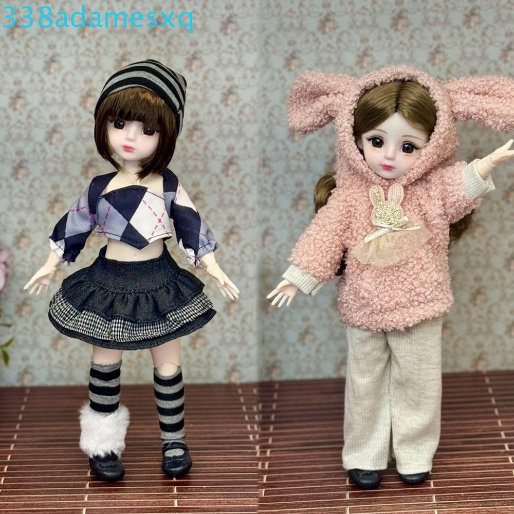 ADAMESXQB Có Thể Tháo Rời Khớp Búp Bê, Với Quần Áo 1 / 6 BJD 30Cm Búp Bê BJD, Búp Bê Trang Điểm Dễ T