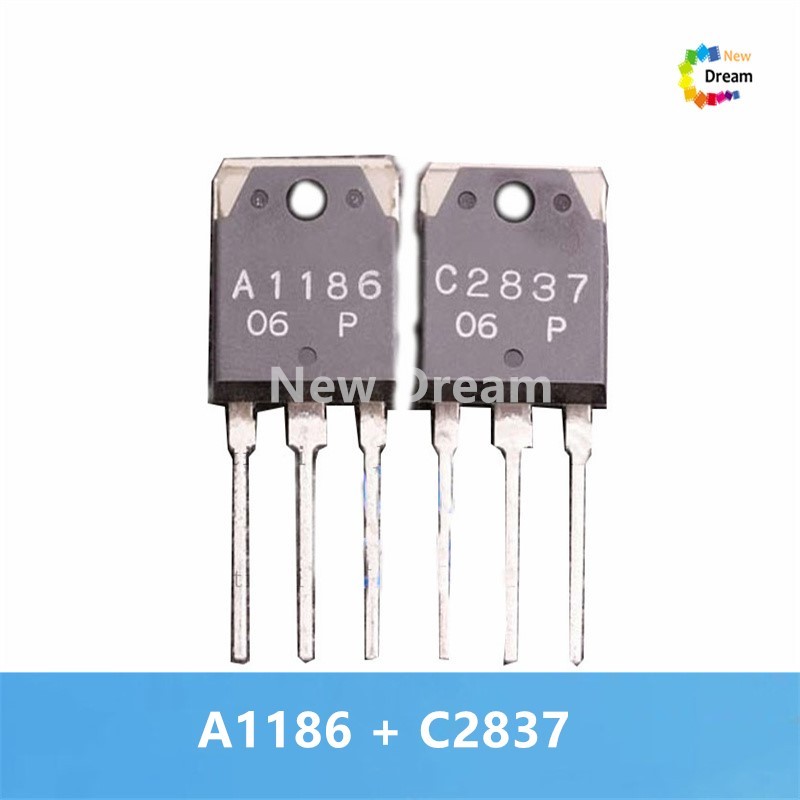 2 cặp 2SA1186 2SC2837 (2 chiếc A1186 + 2 chiếc C2837) bóng bán dẫn hàn