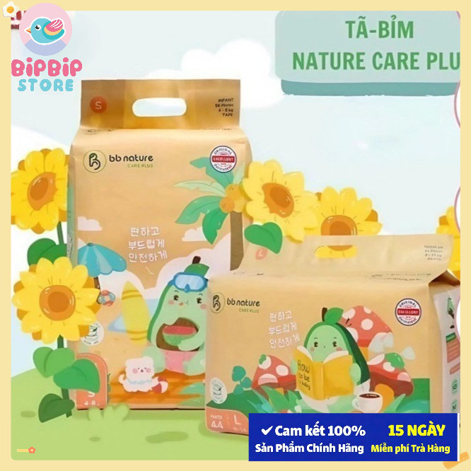 COMBO 2 Bịch Tã Bỉm BB NATURE CARE PLUS Công Nghệ Hàn Quốc Siêu Mỏng Đủ Size Từ NB Đến 4XL