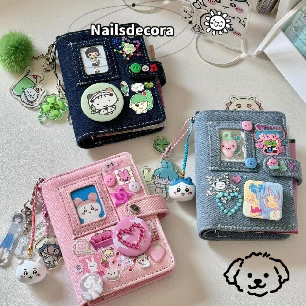 Sổ tay NAILS, Vỏ máy tính xách tay DIY M5, Ins Style Jeans Loose Leaf Learning Văn phòng phẩm dành c