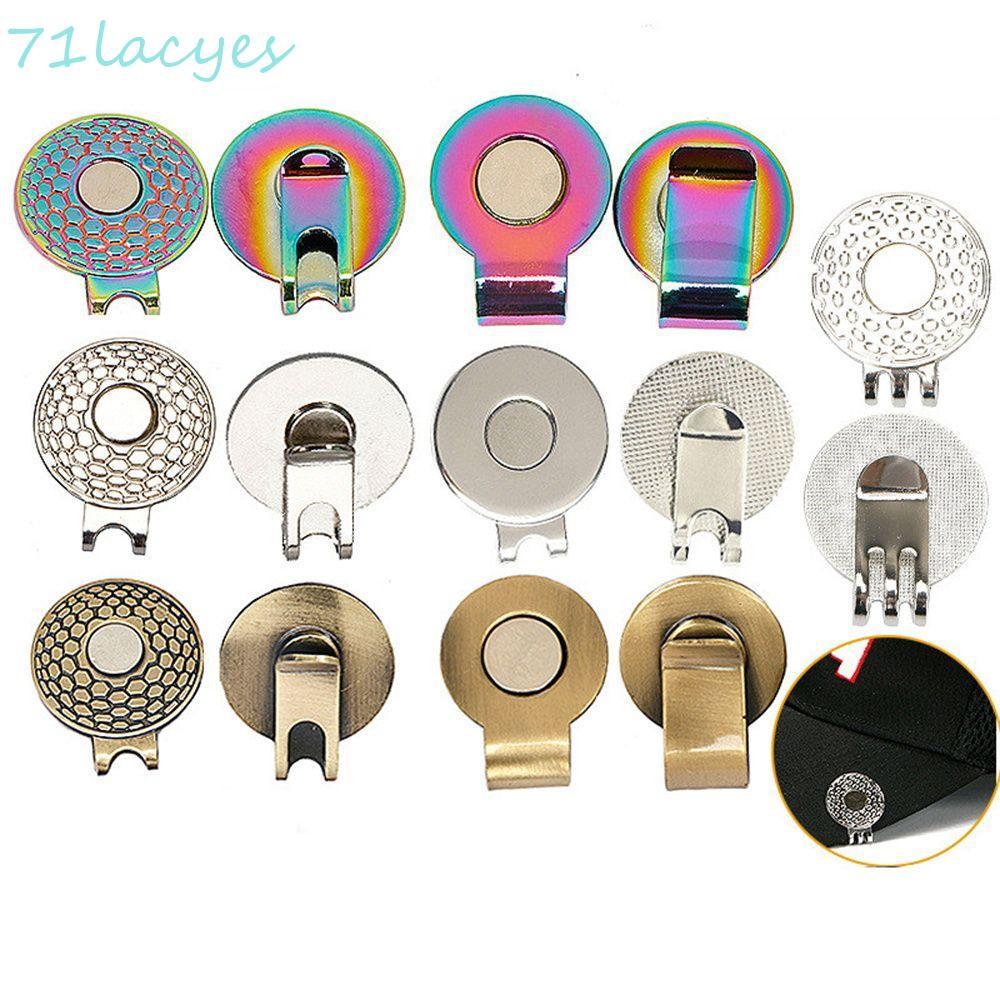 LACYES Golf Ball Marker Golf Training Aid 20 / 25mm Ball Marker Holder Kim loại Golf Marker Từ Cap C