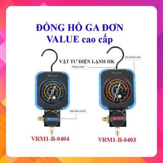 Đồng hồ đo và nạp gas lạnh đơn VALUE VRM1-B-0403 VRM1-B-0404 sạc ga lạnh áp cao áp thấp Chuẩn