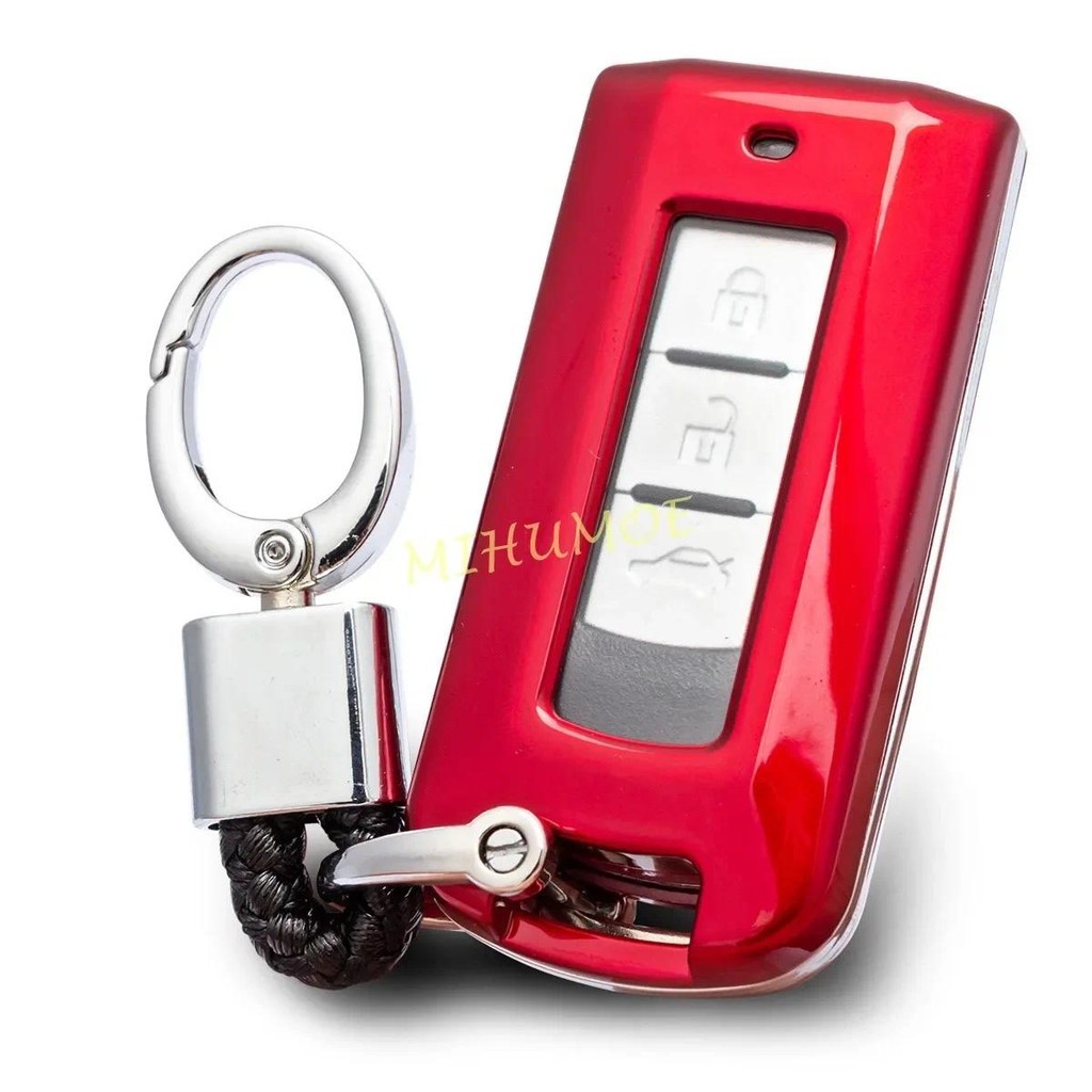 Chìa Khóa Xe Fob Ốp Lưng Vòng Móc Khóa Cho Mitsubishi Outlander Sport Eclipse Cross Lancer ASX Mirag