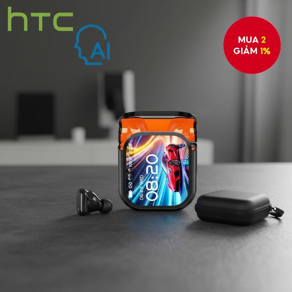 Tai nghe Bluetooth 6.0 AI HTC NE20 với Dịch Trực Tiếp, Màn Hình LED Thông Minh, Âm Thanh HiFi, Chống