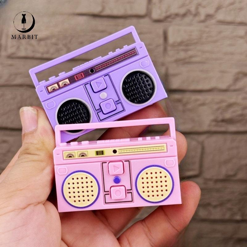 Marbit 1 Mặt Dây Chuyền Ghi Âm Sáng Tạo Ngộ nghĩnh Radio Ghi Âm Đồ Chơi Âm Nhạc Túi Cổ Điển Trang Tr