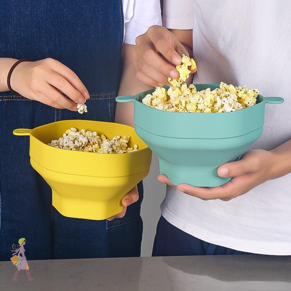 KỶ NIỆM Silicone Popper, Máy Làm Bắp Rang Silicon Có Thể Gập Lại, Nắp Silicon Popcorn Popper Nhà Bếp