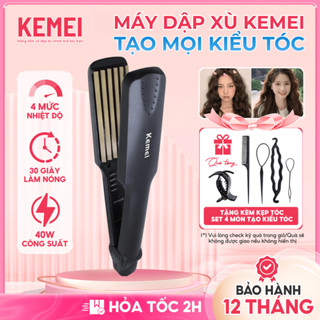  Máy Dập Phồng Chân Tóc Làm Tóc Dày Tạo Kiểu Dễ Dàng Máy Uốn Tóc Phồng Tự Nhiên Với 4 Mức Chỉnh Nhiệt Kemei KM332 