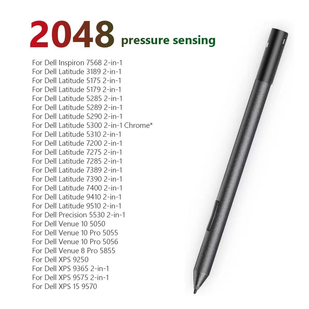 Bút cảm ứng PN557W 2048 cho Dell Latitude 3189 5175 5179 5285 5289 5290 Dell Địa điểm với độ nhạy áp