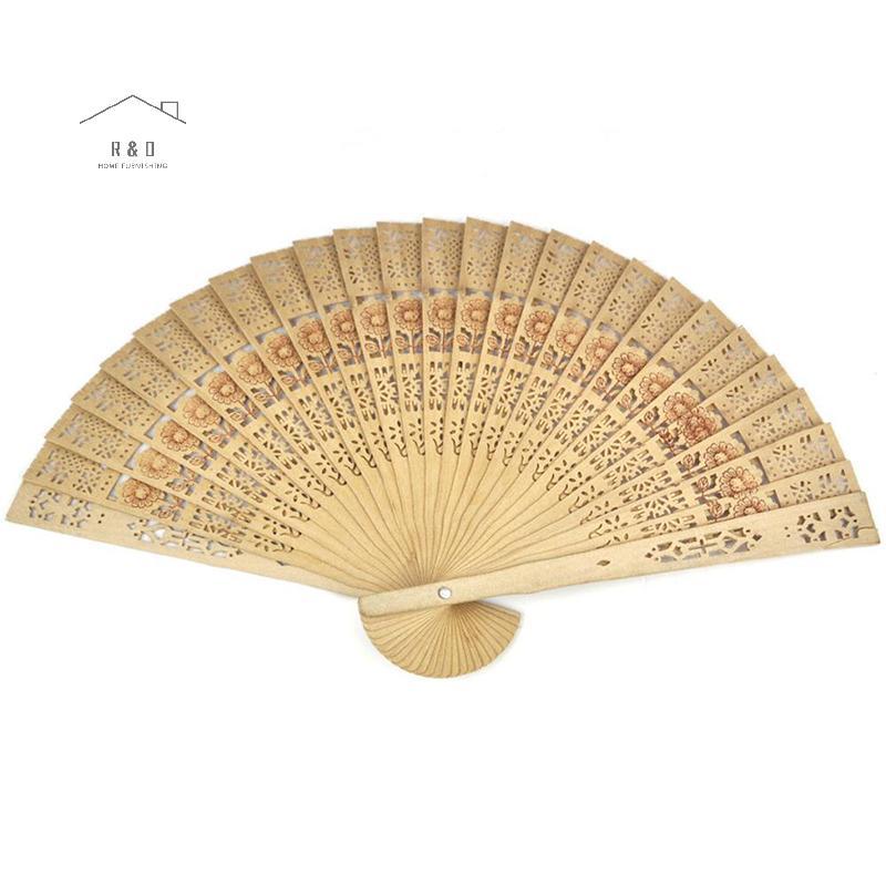 RO > Trung Quốc Gấp Tre Nguyên Bản Gỗ Khắc Tay Quạt Phù Hợp Với Đám Cưới Cô Dâu Đảng Mới