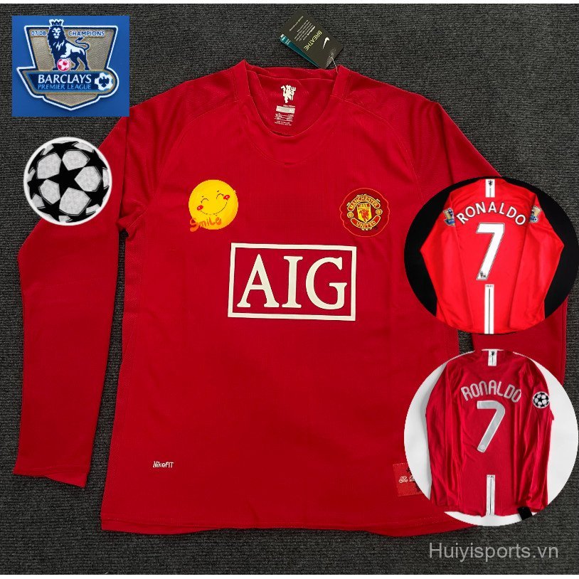 Áo thi đấu sân nhà Manchester United mùa giải 2007-2008, size S-2XL