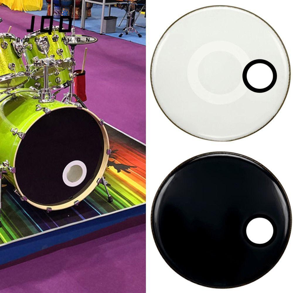JQD EQ Pedal Patch Drumhead Kick Pad Trắng / Đen Bass Drum Patch