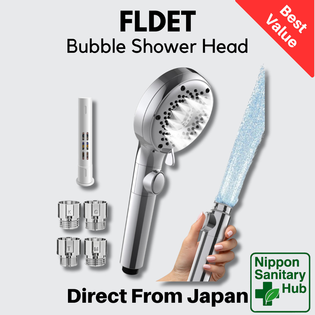 Micro Nano Bubble Shower Head Chlorine Removal High Pressure Water Saving Handheld 1 pc