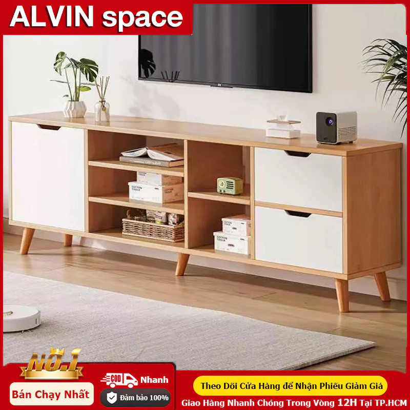 Kệ tivi gỗ kệ trang trí 2 ngăn phòng ngủ hiện đại MDF bền đẹp chống mối mọt tiết kiệm diện tích phòng khách
