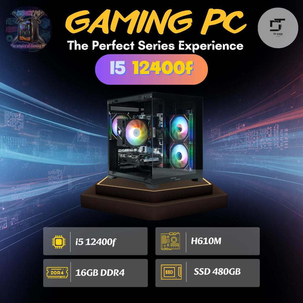 PC Gaming i5-12400F  Main H610M  RAM 16GB  SSD 480GB  Chiến Mượt LOL, Valorant, CS2, PUBG