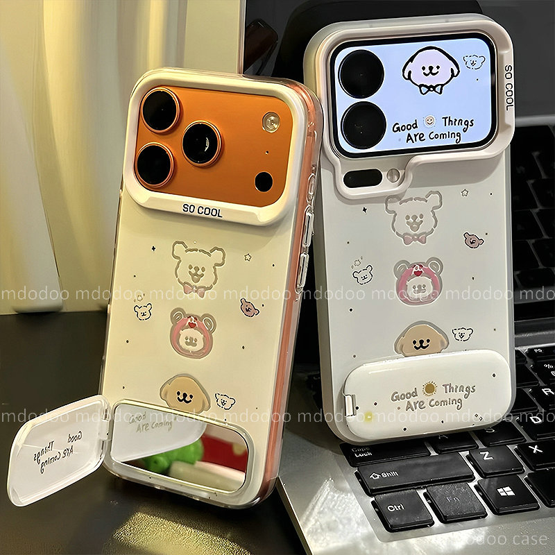 White Makeup Mirror Stand ốp lưng For Huawei Honor X9C X6B X8B X7B X9B X8A X7A 200 60 50 Nova 12 Ult