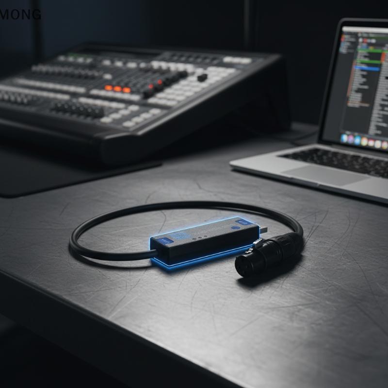 [MONG] Bộ điều khiển DMX không dây USB RMD 2 4G với bộ quay số ánh sáng sân khấu ứng dụng di động ch