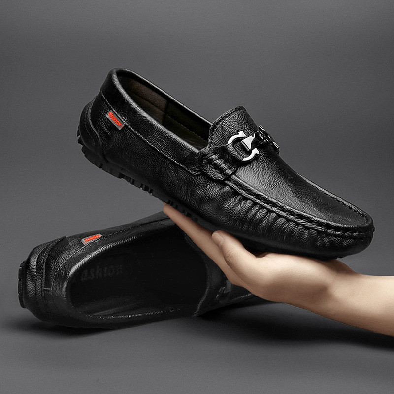 Giày Lười Nam Da Thật Size Lớn Giày Moccasin Nam Thời Trang Dễ Mang Hàng