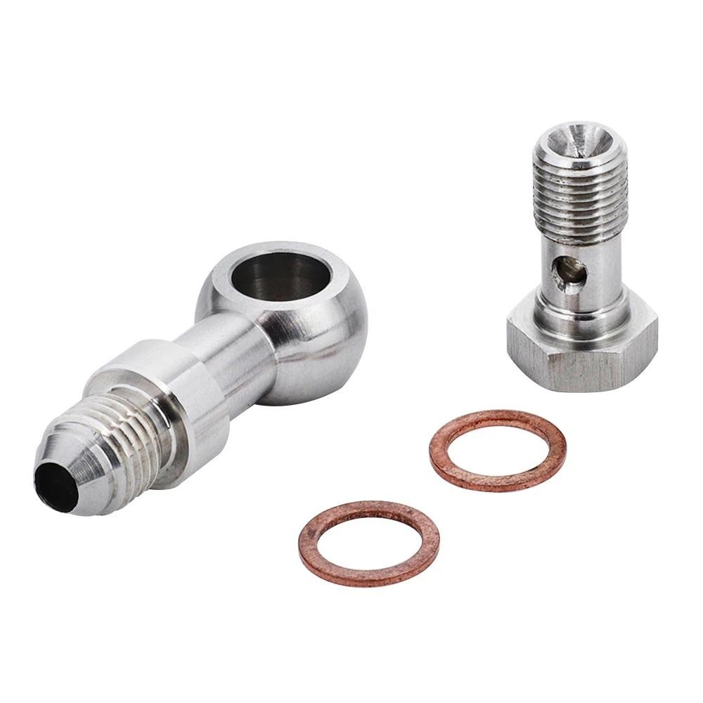 1 Bộ Turbo Dầu Thức Ăn Banjo Bu Lông Bộ M10x1.25 Đến 4AN Turbo Dầu Cho Mitsubishi EVO 1-10 4G63T 4B1