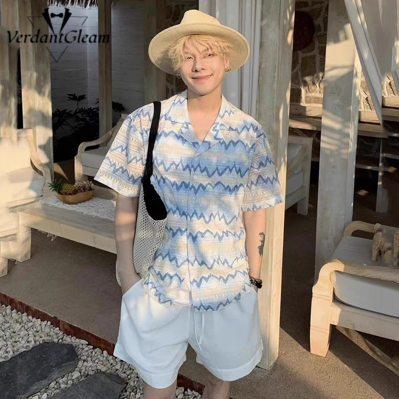 Áo sơ mi nam VG Hawaii Cuba cổ thoáng mát, nhẹ, nhanh khô,ideal cho bãi biển