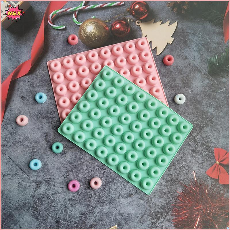 N & X Mini Donut Chảo Khuôn 48 Khoang Silicon Nhỏ Donut Khuôn Muffin Cho Khay Nướng Khuôn Làm Bánh D