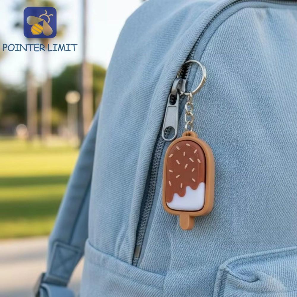 POINTER LIMIT Ice Cream Móc Khóa, Nút Đầu Ngón Tay Chocolate Kem Clicker Móc Khóa, Hoạt Hình Sáng Tạ