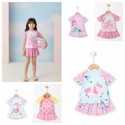 Đồ chân váy rời, Set đồ bơi mùa hè LITIBABY cho bé gái từ 11kg - 35kg