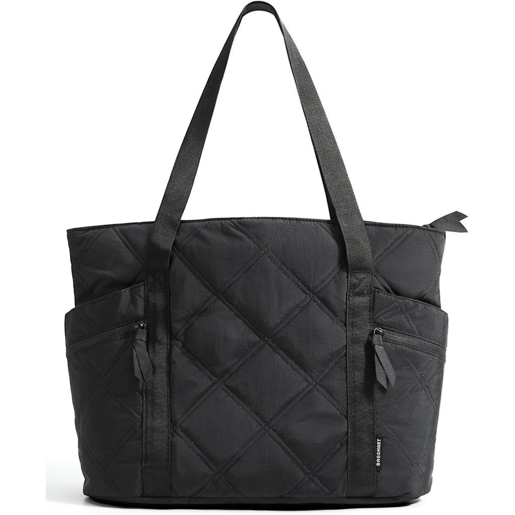 Túi tote nghiền BAGSMART dành cho nữ, Túi tote làm việc phồng 20L có dây kéo, Túi đựng bệnh viện y t