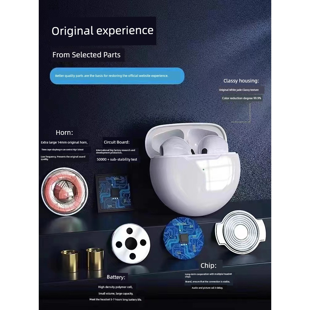 tai nghe bluetooth tai nghe ko dây Thích hợp cho IQOO IQOO12 / 12pro / 12s Điện thoại di động chính 