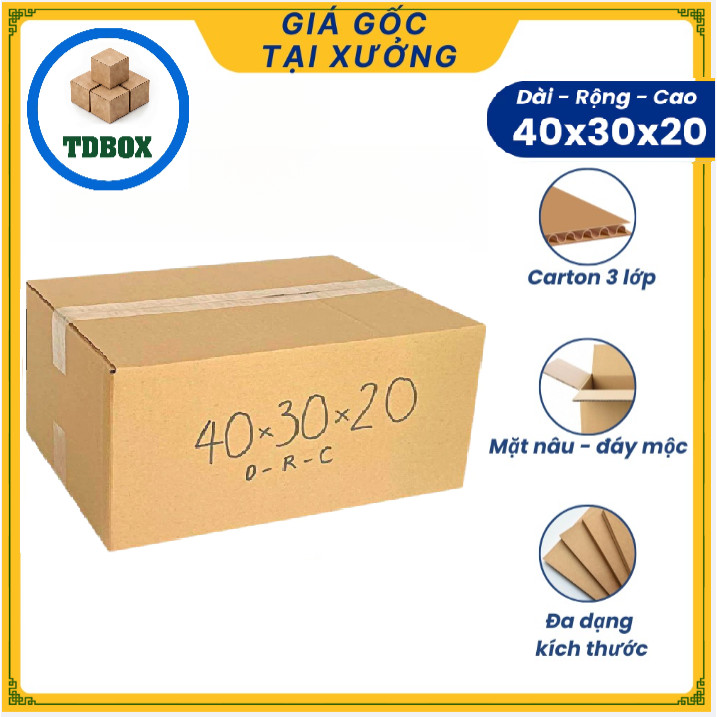 1 Thùng Carton 40x30x20 CM