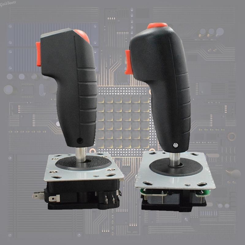 GB Flight Stick Rung Kích Hoạt Cần Điều Khiển Nút Lửa Đỏ 8 Hướng Điều Khiển VR Arcade Game Machine D