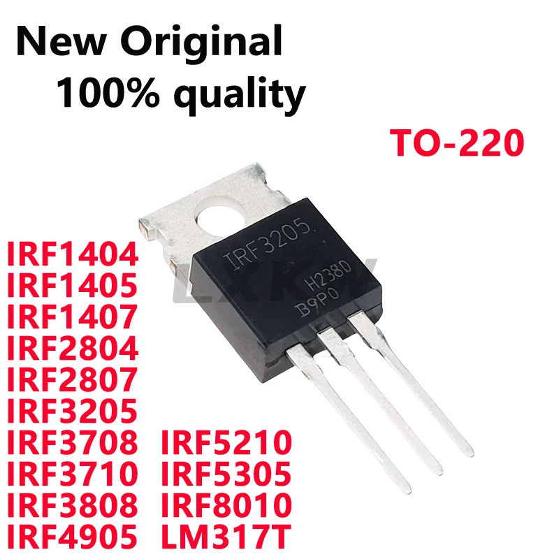 5 Chiếc IRF3205 IRF3710 IRF3808 IRF4905 IRF5210 IRF5305 IRF8010 IRF3708 IRF1404 IRF1405 IRF1407 IRF2