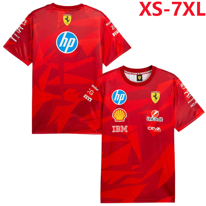 2026 Áo thun ngắn tay Unisex F1 mới + Áo đấu đội đua Ferrari F1