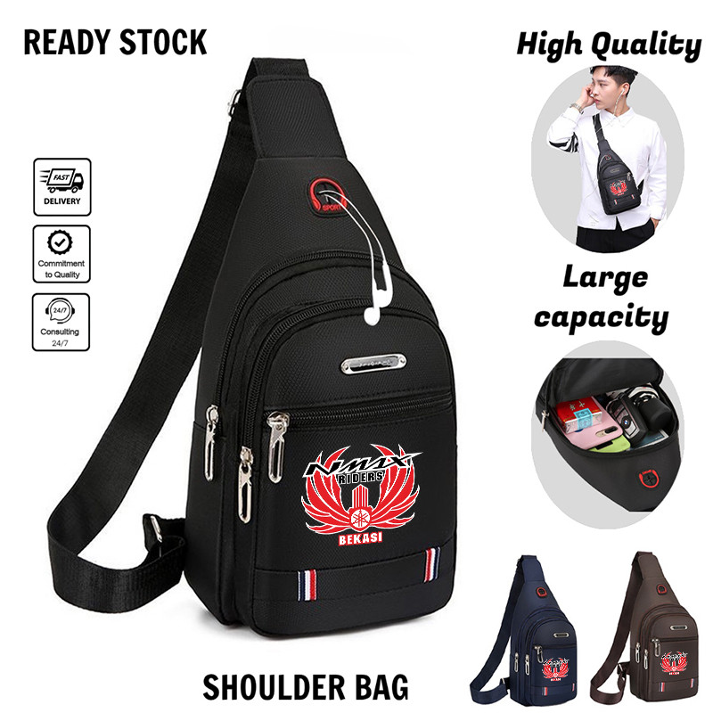 NMAX Riders Bekasi In Hình Ngực Túi Đeo Nam Vải Chống Thấm Nước Fanny Pack Túi Đeo Ngang Nhẹ Nhiều T